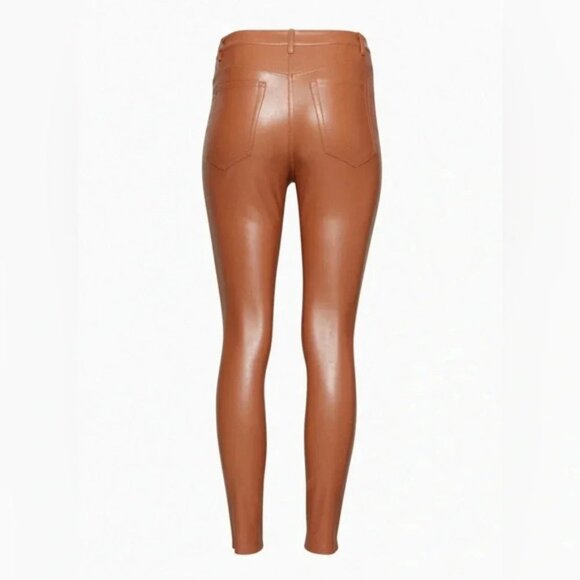 Aritzia Wilfred Free Charm Pant High waisted Vegan Leather legging Skinny ankle - Picture 9 of 13